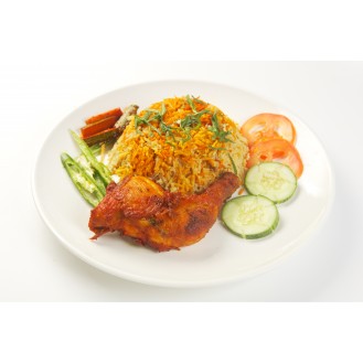 Fried chicken briyani
